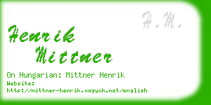henrik mittner business card